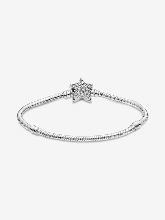 Asymmetric Star Clasp Snake Chain Bracelet