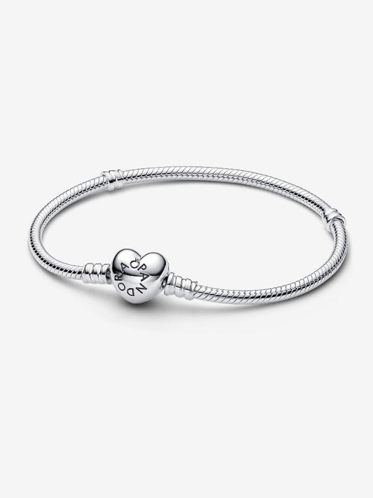 Heart Clasp Snake Chain Bracelet
