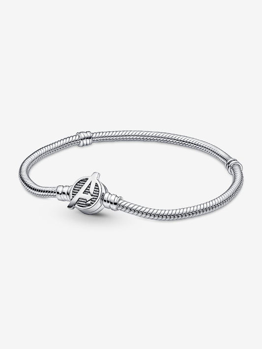 Marvel The Avengers Logo Clasp Snake Chain Bracelet