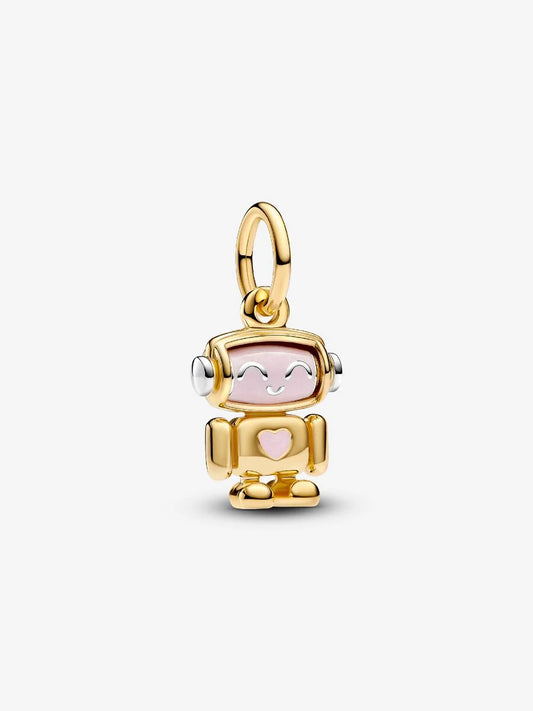 Spinnable Face Robot Dangle Charm